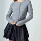 Endless Rose - Women's Crewneck Button Down Knit Top