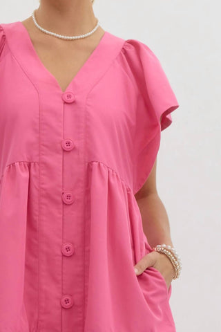 Entro - Bold And Beautiful Button Dress