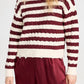 Lna - Devi Distressed Cable Knit Sweater