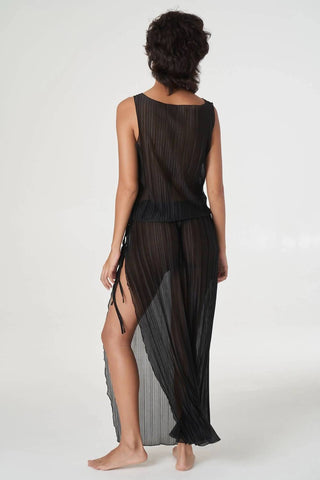 Find Me Now - Pleated Light Lurex Rouched Midi Skirt