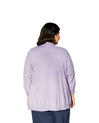 On The Plus Side - Becky Solid Long Sleeve Cotton Knit Plus Size Jacket