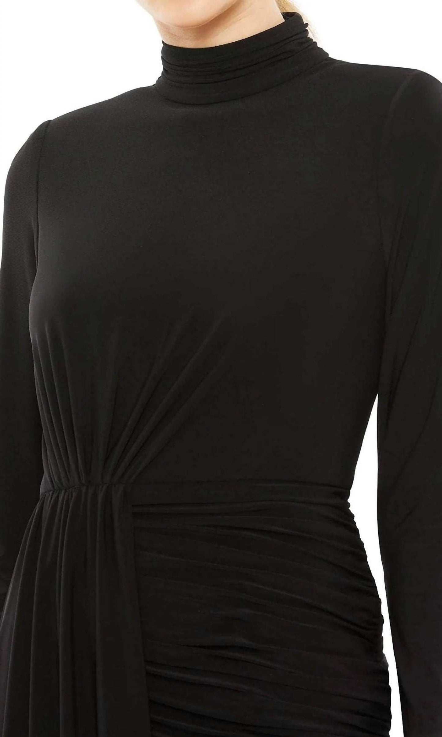 Mac Duggal - Long Sleeve High Low Cocktail Dress