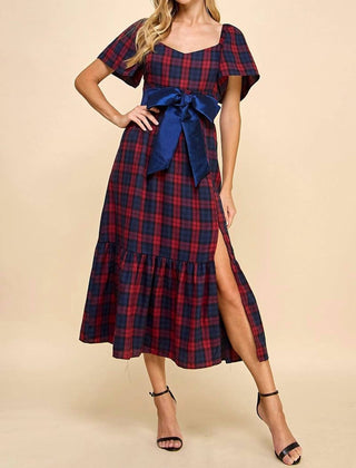 Tcec - Countryside Chic Plaid Midi