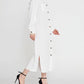 Zaalima Fashion - Long Sleeve Midi Linen Column Regular Casual Dress