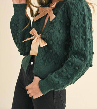 &Merci - Bow Long Sleeve Cardigan