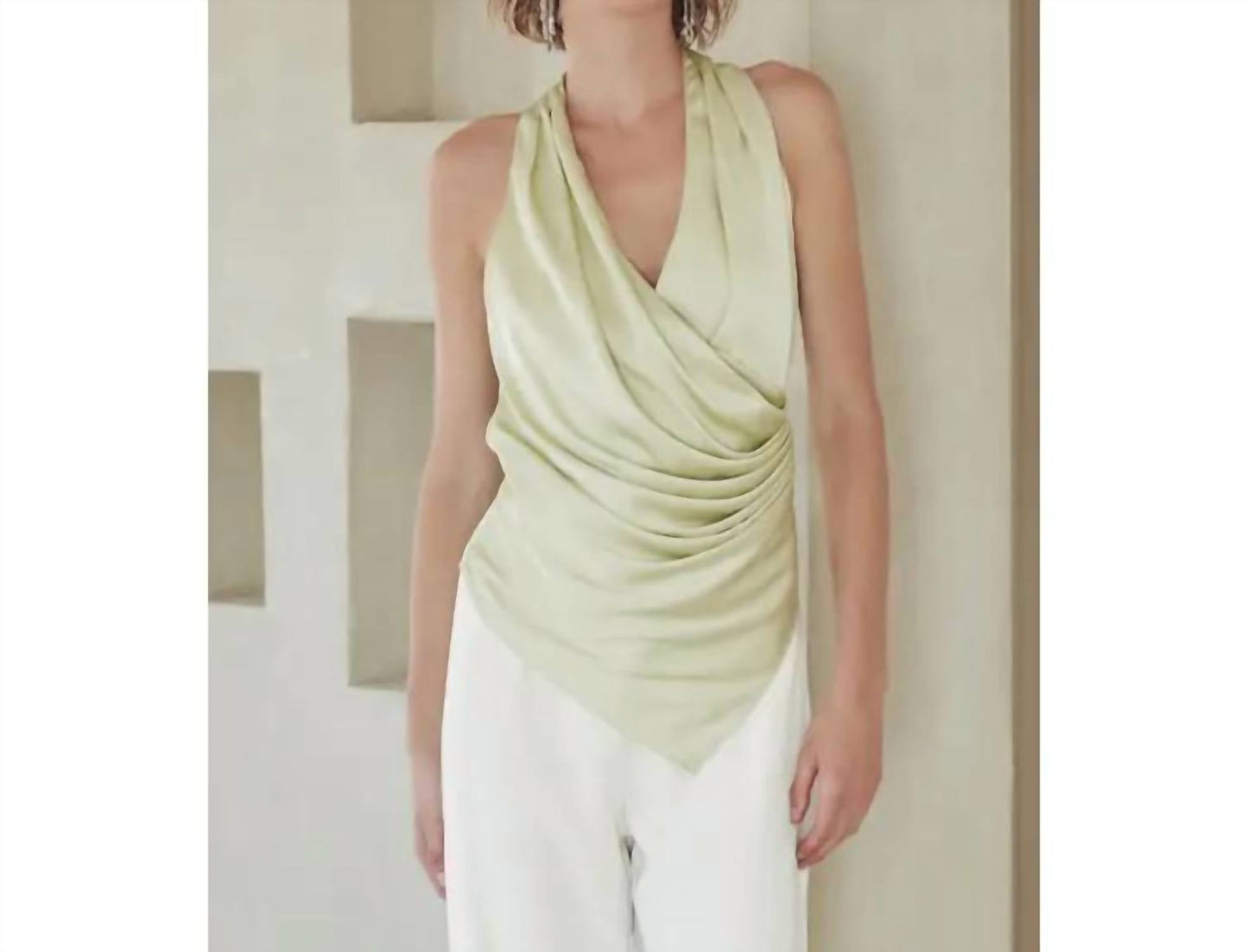 Fore Collection - V-neck Wrap Halter Neck Top