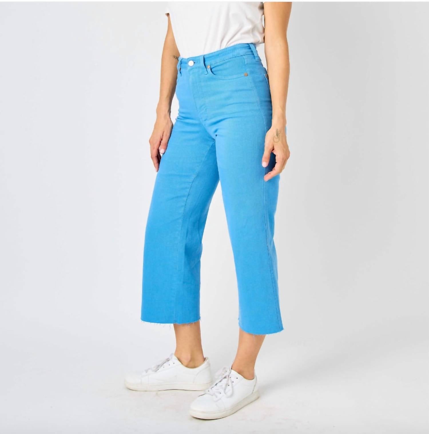 judy-blue-dyed-tummy-control-wide-leg-crop-jeans