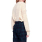 Free People - Crochet Wool Blend Pullover Sweater Cream