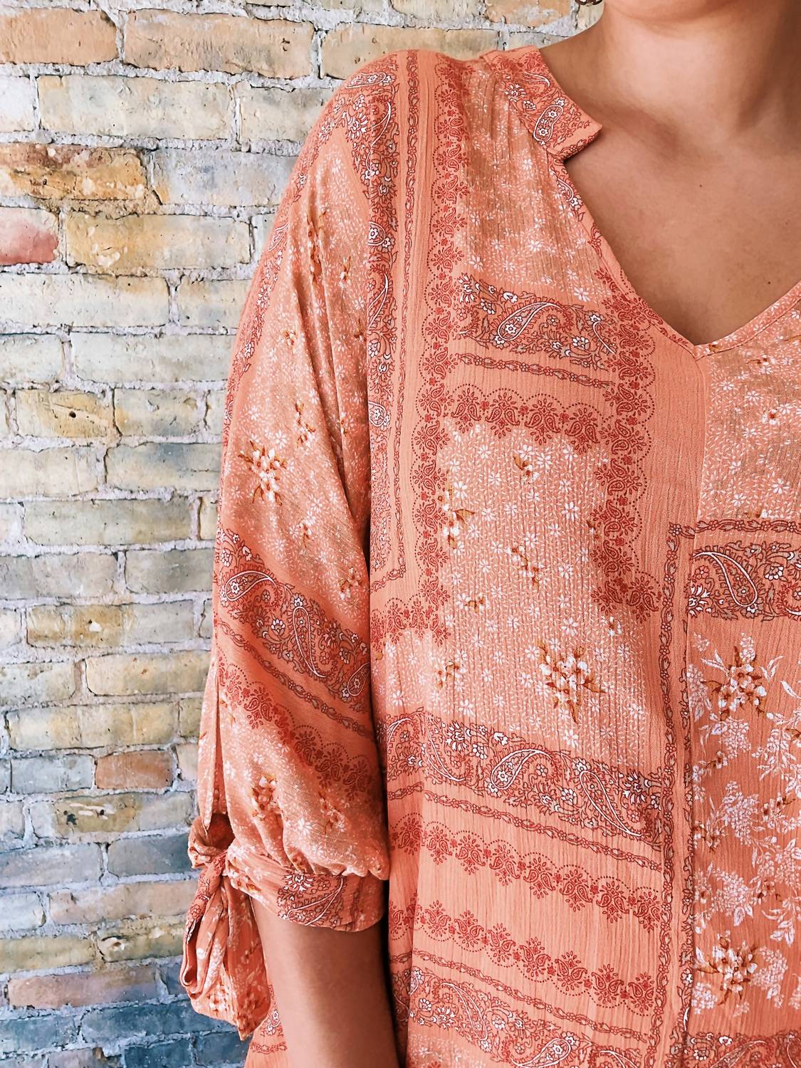 Reneec. - Boho Paisley Top - Plus