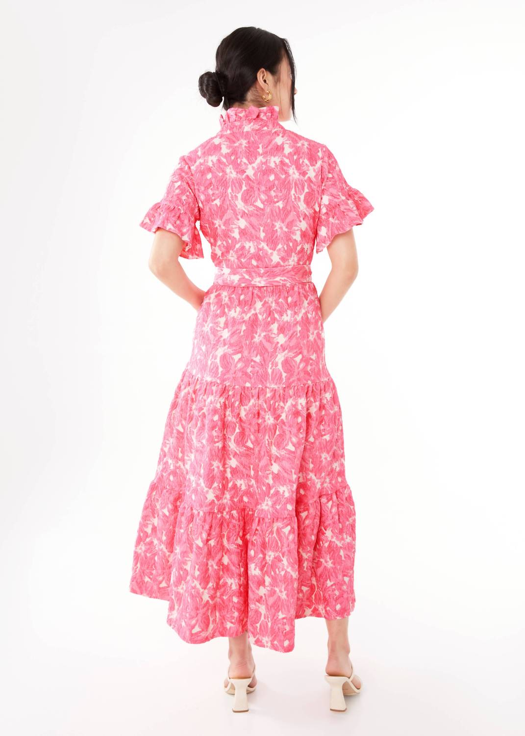 Abbey Glass - Sadie Hibiscus Jacquard Maxi Dress
