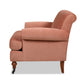 Alana 38" Lawson Accent Arm Chair Metal Casters Peach Orange Velvet