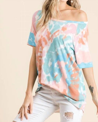 Bibi - Mint Tie Dye Top