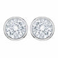 Diana M Jewels - 0.50 Cts Bezel Diamond Stud Earrings