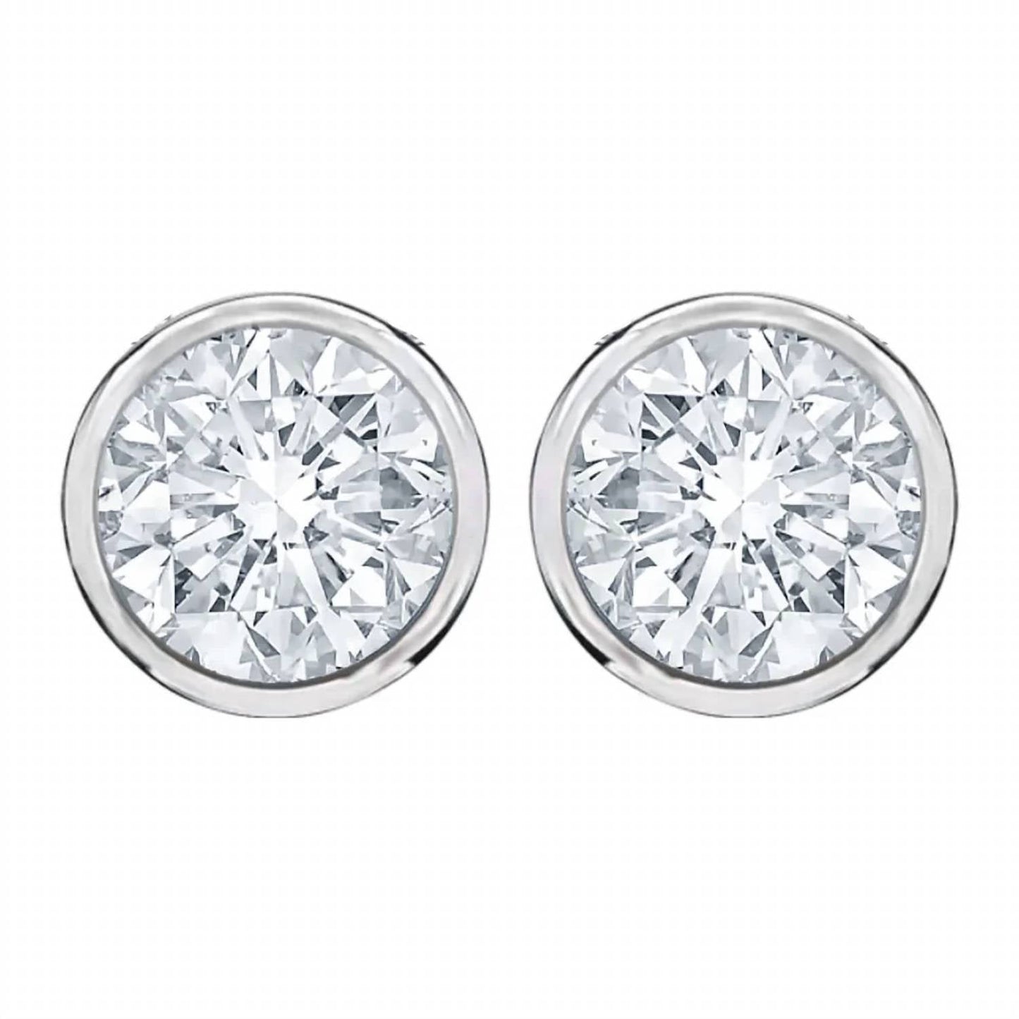 Diana M Jewels - 0.50 Cts Bezel Diamond Stud Earrings