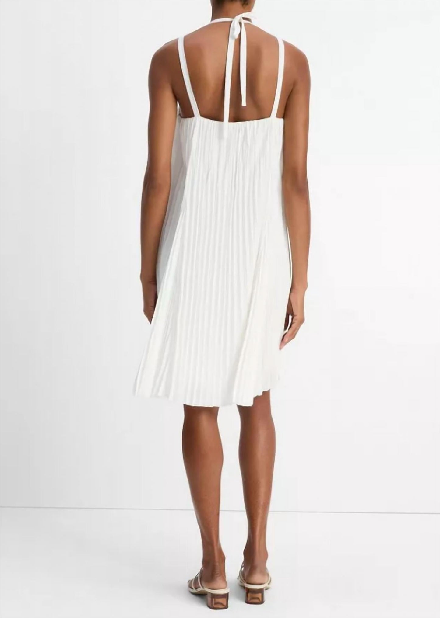 Vince - Pleated A- Line Pintuck Mini Dress