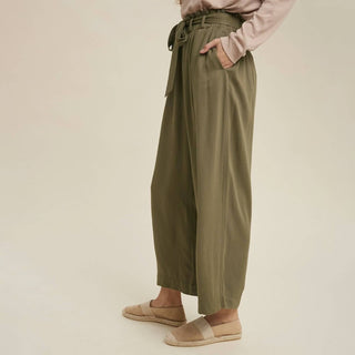 Wishlist - Belted Paperbag Pants With Pockets