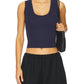 Enza Costa - Cropped Fitted U Tank Top
