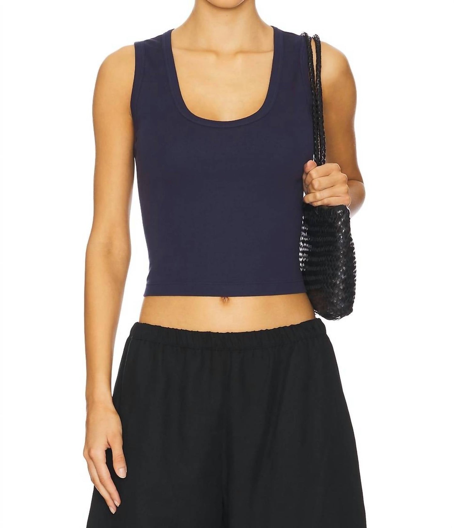 Enza Costa - Cropped Fitted U Tank Top
