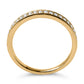 14K Yellow Gold 1/4 Cttw Round Diamond Milgrain Wedding Band (I-J Color, SI2-I1 Clarity) - Size 6.5