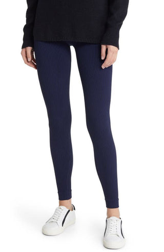 Swedish Stockings Rodebjer Ria Rib Leggings - Navy (Large)