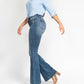 Judy Blue - Midrise Tummy Control Cut Hem Flare Jeans