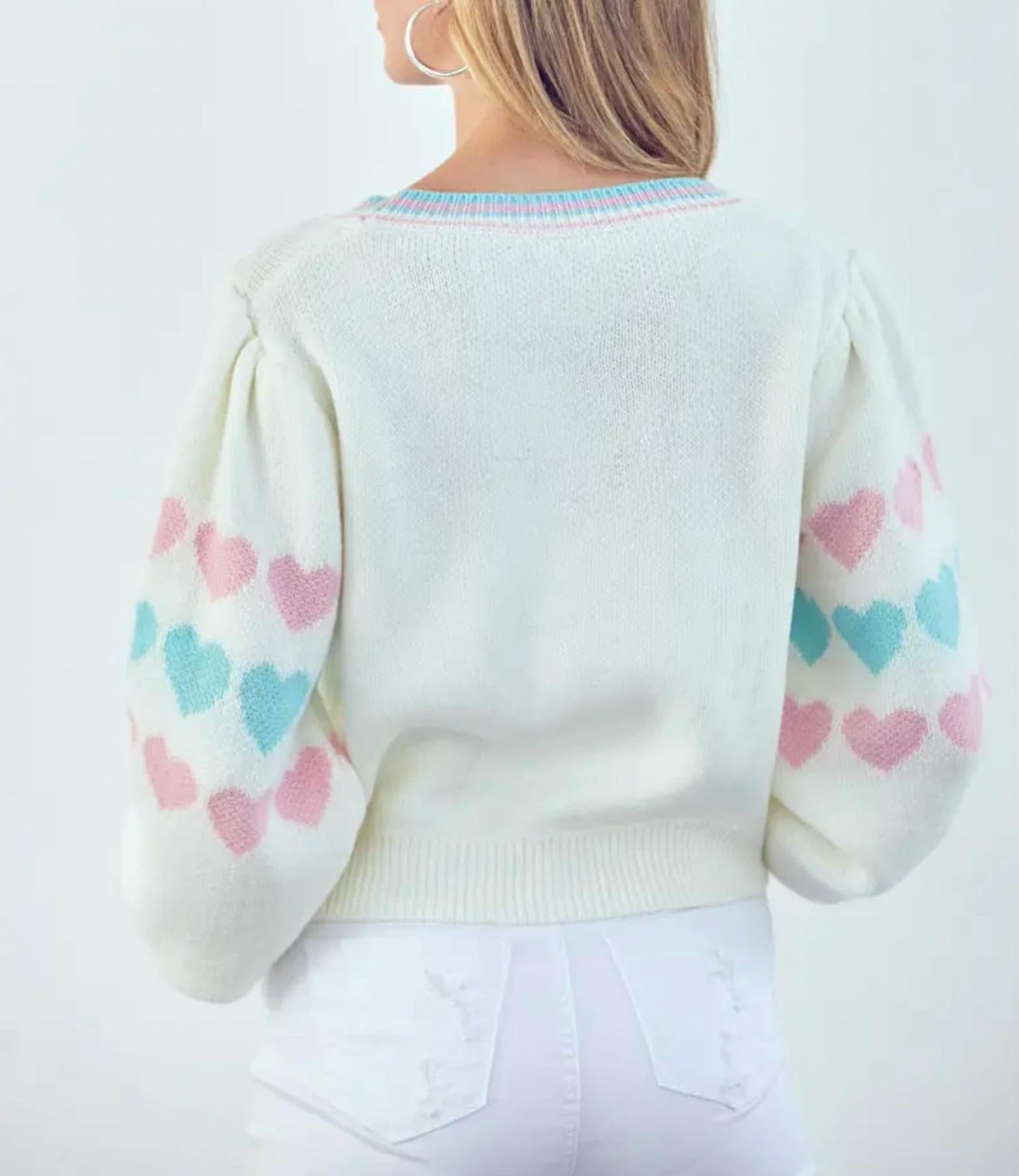 &Merci - HEART BUTTON-FRONT CARDIGAN