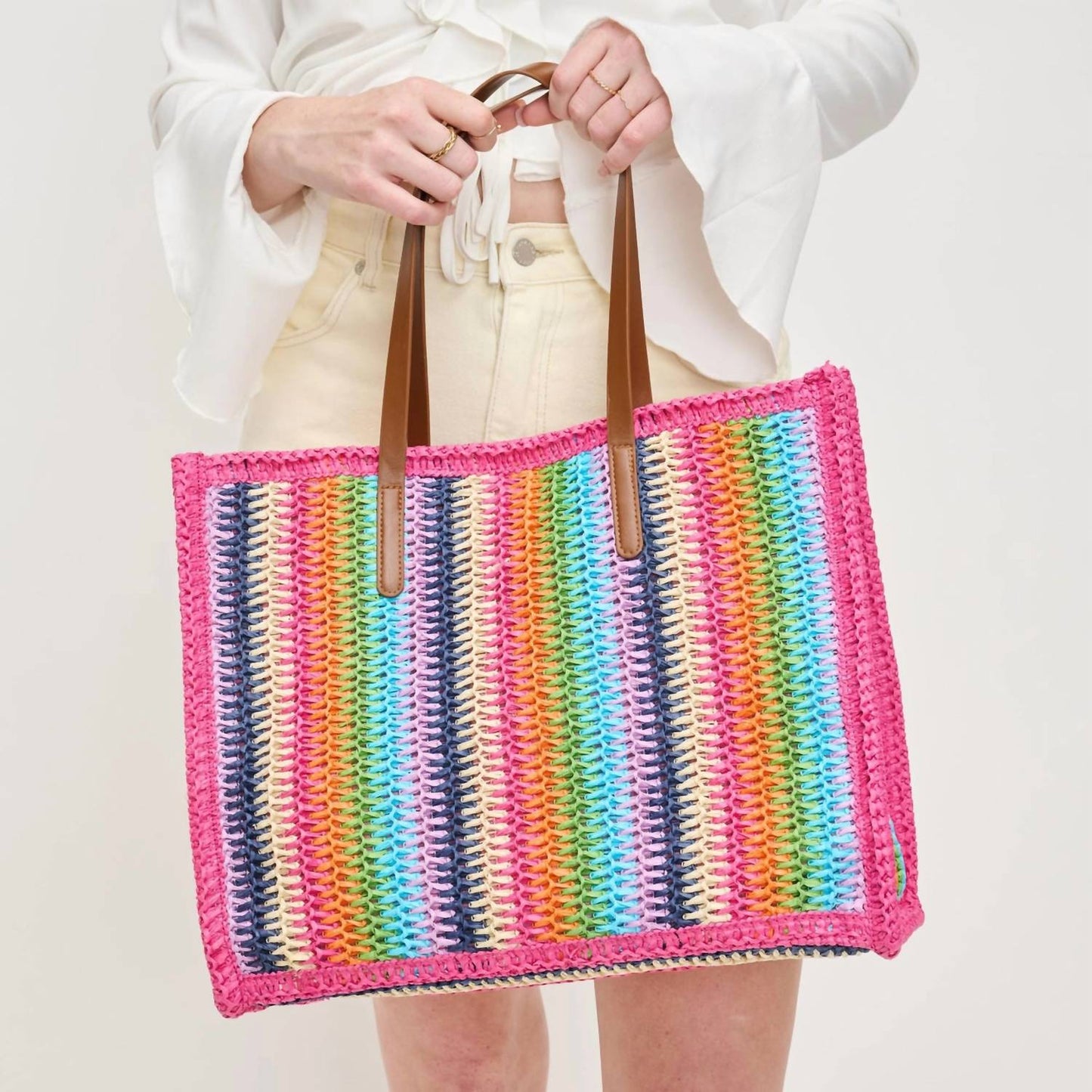 Urban Expressions - Women's Candi Stripe Tote Bag