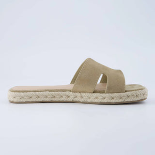 Cushionaire - Women’s Avocado Espadrille Slide Sandal
