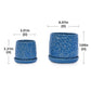 Ceramic Flowerpot, 7" Planter Set of 2 - Antique Navy Blue