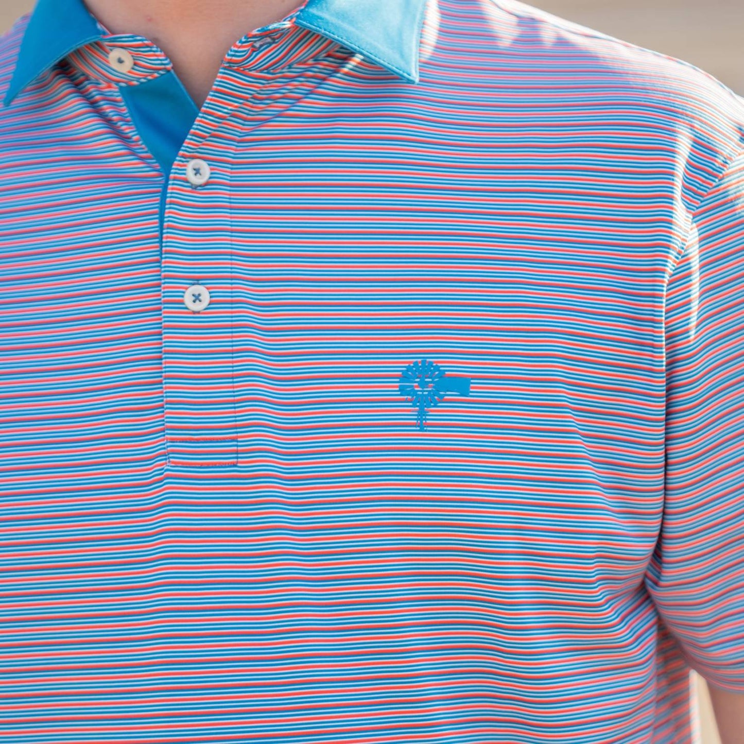 Old South Apparel - Rusty Microstripe Performance Polo