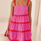 Becoming June - Ric Rac Trim Square Neck Dress