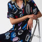 Joseph Ribkoff - Doodle Print Mini Shift Dress