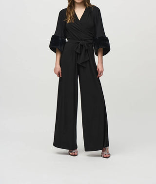 Joseph Ribkoff - Faux Fur Cuff Bolero Jacket