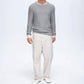Atm - Cotton Cashmere Colorblock Long Sleeve Crewneck Sweater