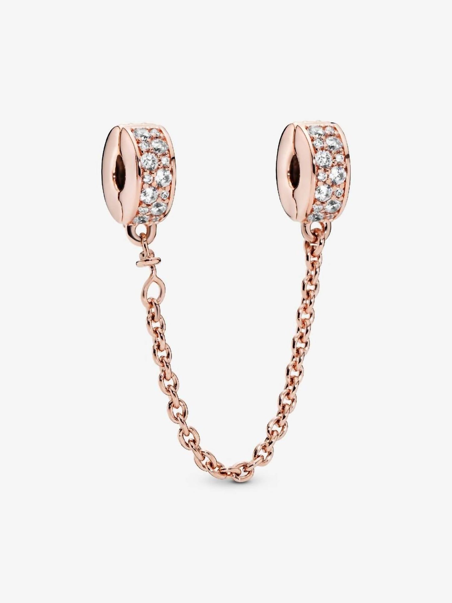 Pandora - Clear Pav Safety Chain Clip Charm