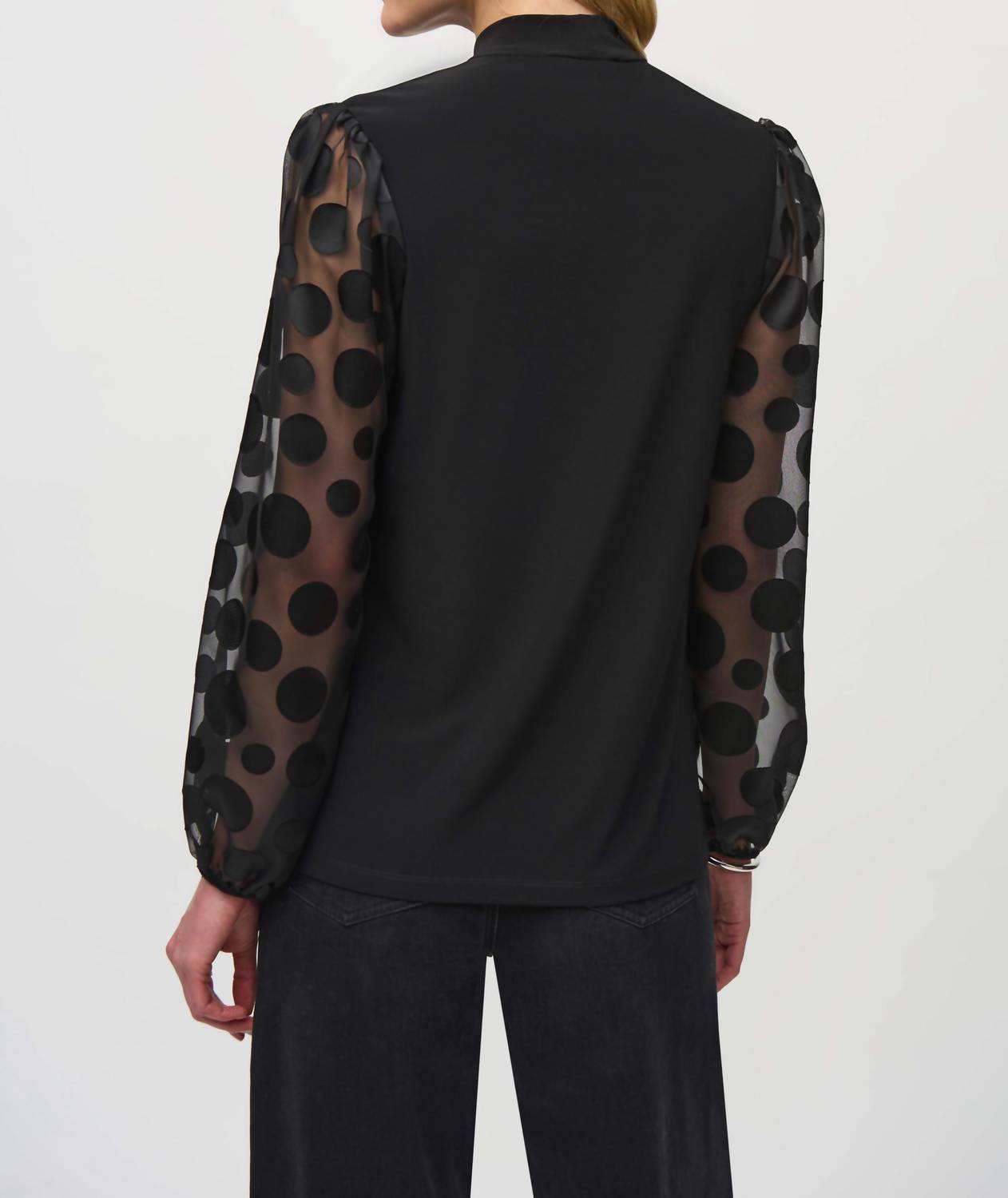 Joseph Ribkoff - Polka Dot Tie Front Top