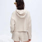 Atm - Women's Slub Jersey Waffle Boxy Hoodie