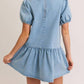 Le Lis - Puff Sleeve Collared Dress