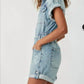 Free People - Women's Marci Cuffed Shortalls