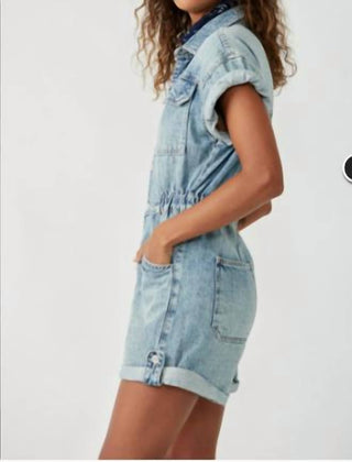 Free People - Women's Marci Cuffed Shortalls