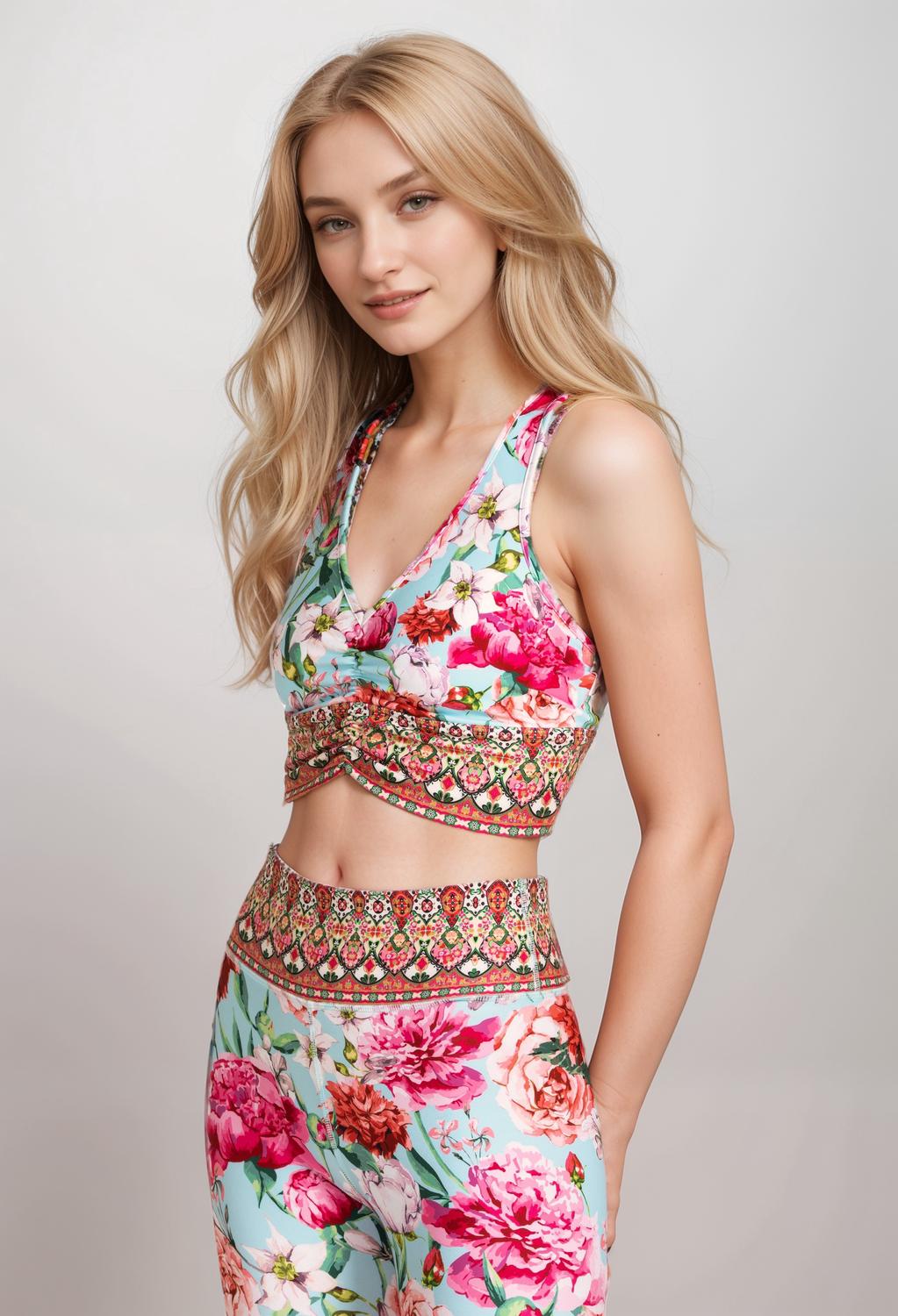 Johnny Was - Rose Ruched Sports Bra