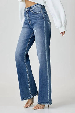 Risen - High Waist Wide Leg Jeans