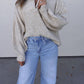 Aemi + Co - V-neck Sweater With Collar