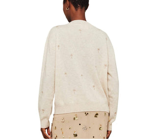 Brodie Cashmere - EMBROIDERY PALM V NECK