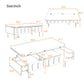 Lift Top Coffee Table with 2 Drawers and Hidden Storage Compartment for Living Room