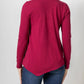 Lilla P - Long Sleeve Asymmetrical Hem V-neck Top