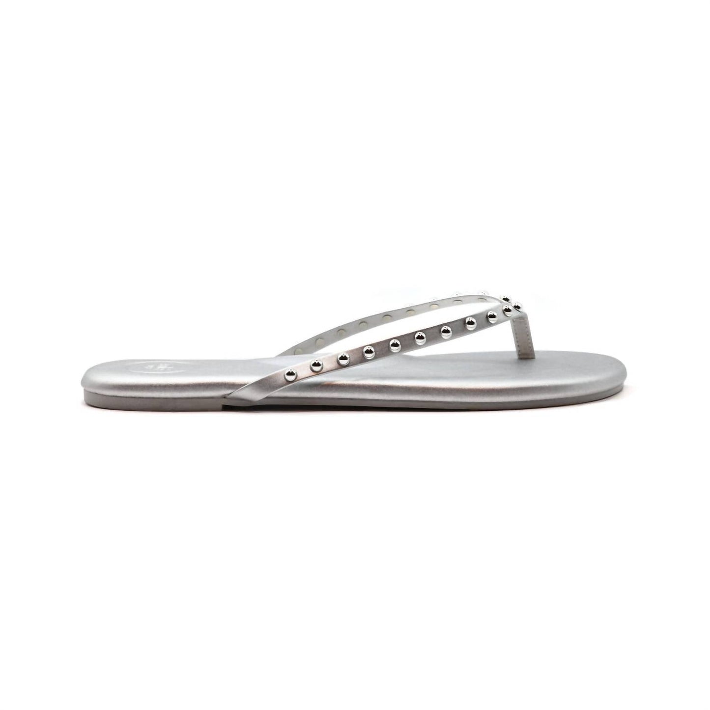 Solei Sea - Women's Indie Soho Silver With Studs Flip Flop