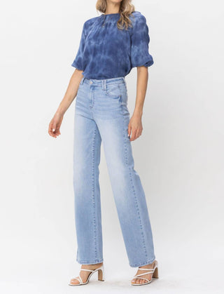 Judy Blue - High Waist With Pocket Details Wide Leg Denim Jeans