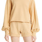 FRAME Easy Shirttail Sweatshirt in Pesca - Size Small