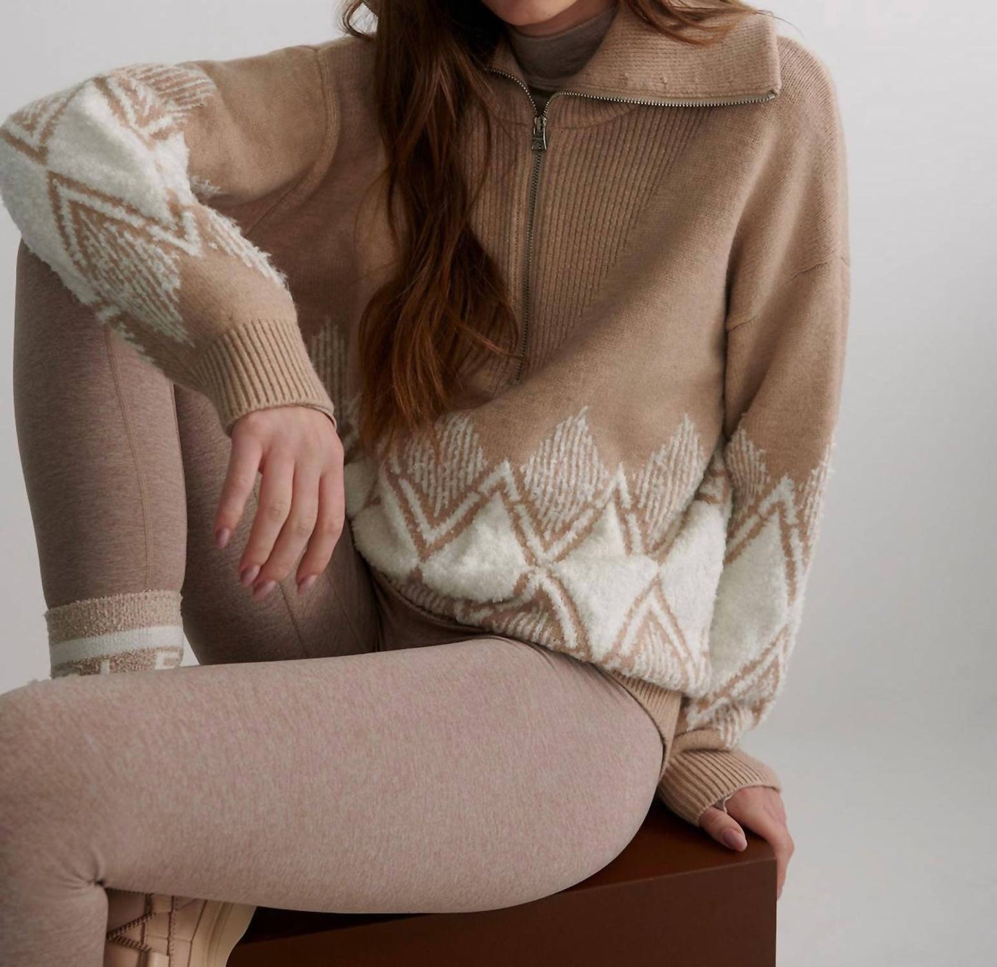 Varley - Betty Jacquard Half Zip Pullover